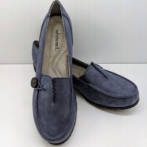 White Mt. Periwinkle Blue Judo Loafers 8M